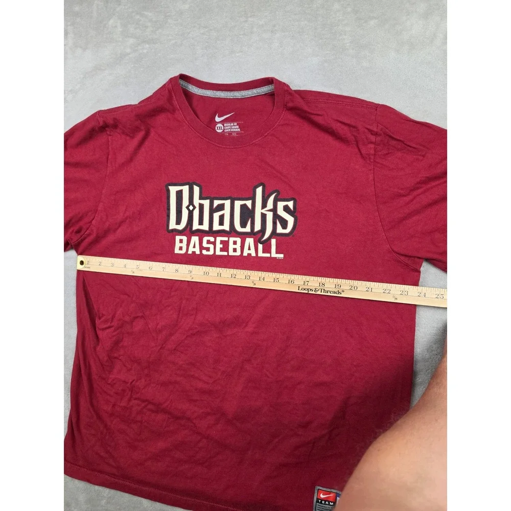 Nike Arizona Diamondbacks T-Shirt Mens XXL Red Dbacks Baseball MLB Graphic Y2K